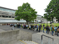 The line to get into the Book of Kells